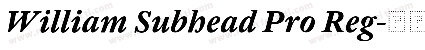 William Subhead Pro Reg字体转换